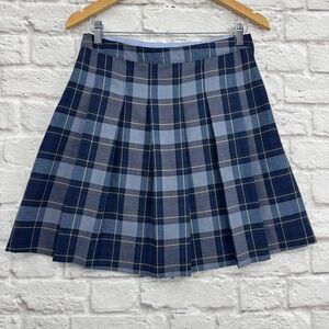 Tommy Hilfiger Ladies School Uniform Plaid Box Pleat Skirt Size 6 Classic Navy